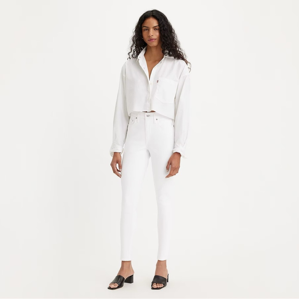 Levi’s White High Rise Skinny Jeans 33